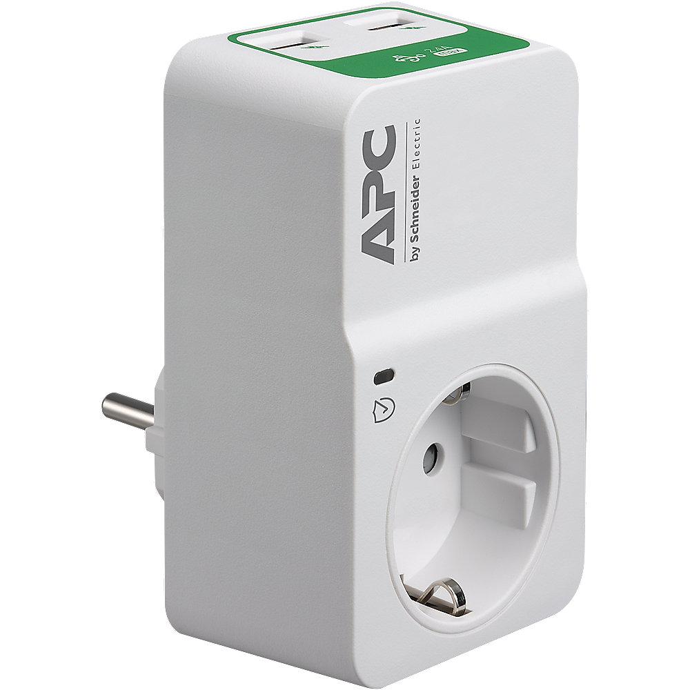 APC Essential SurgeArrest 1 Outlet 230V 2 Port USB Charger PM1WU2-GR