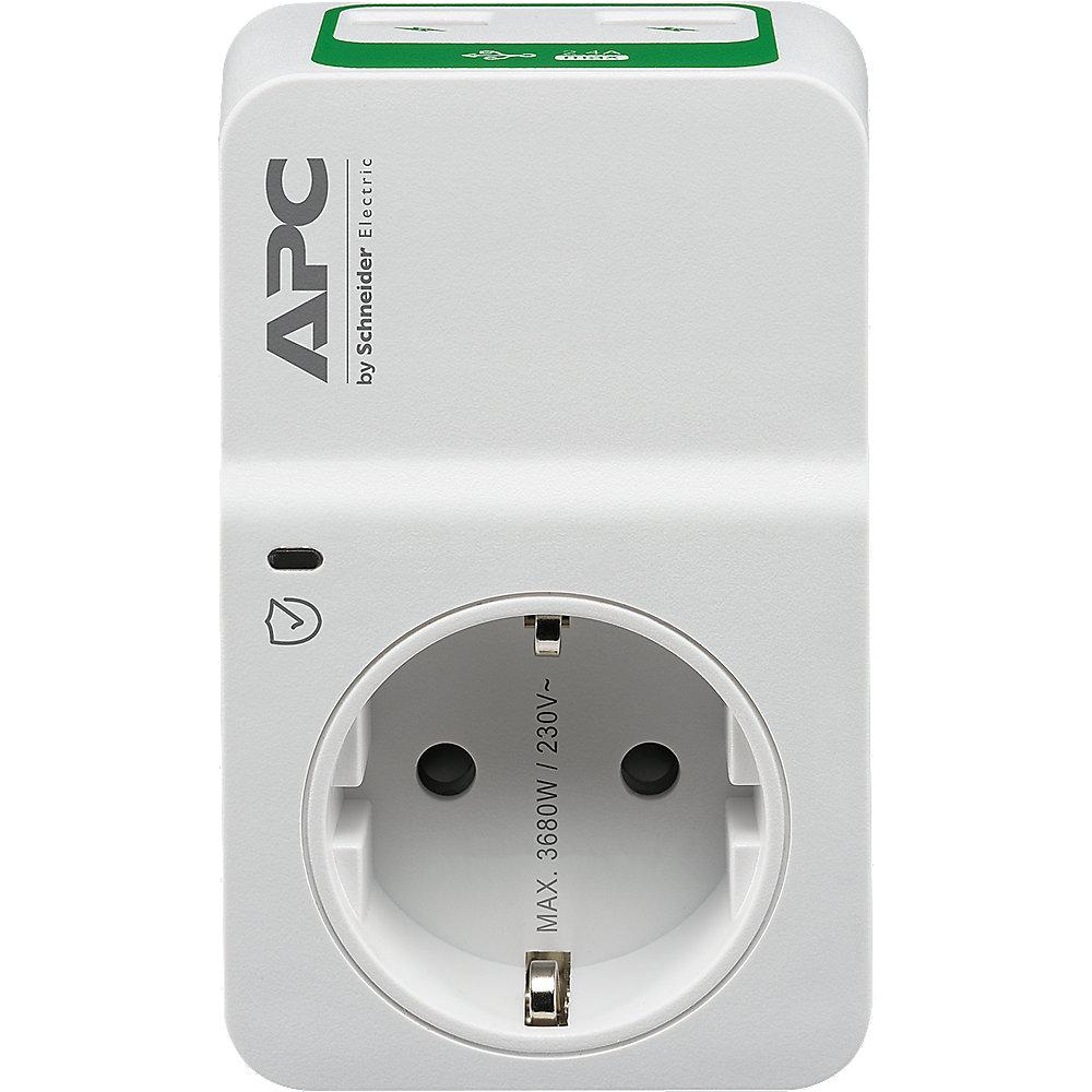 APC Essential SurgeArrest 1 Outlet 230V 2 Port USB Charger PM1WU2-GR