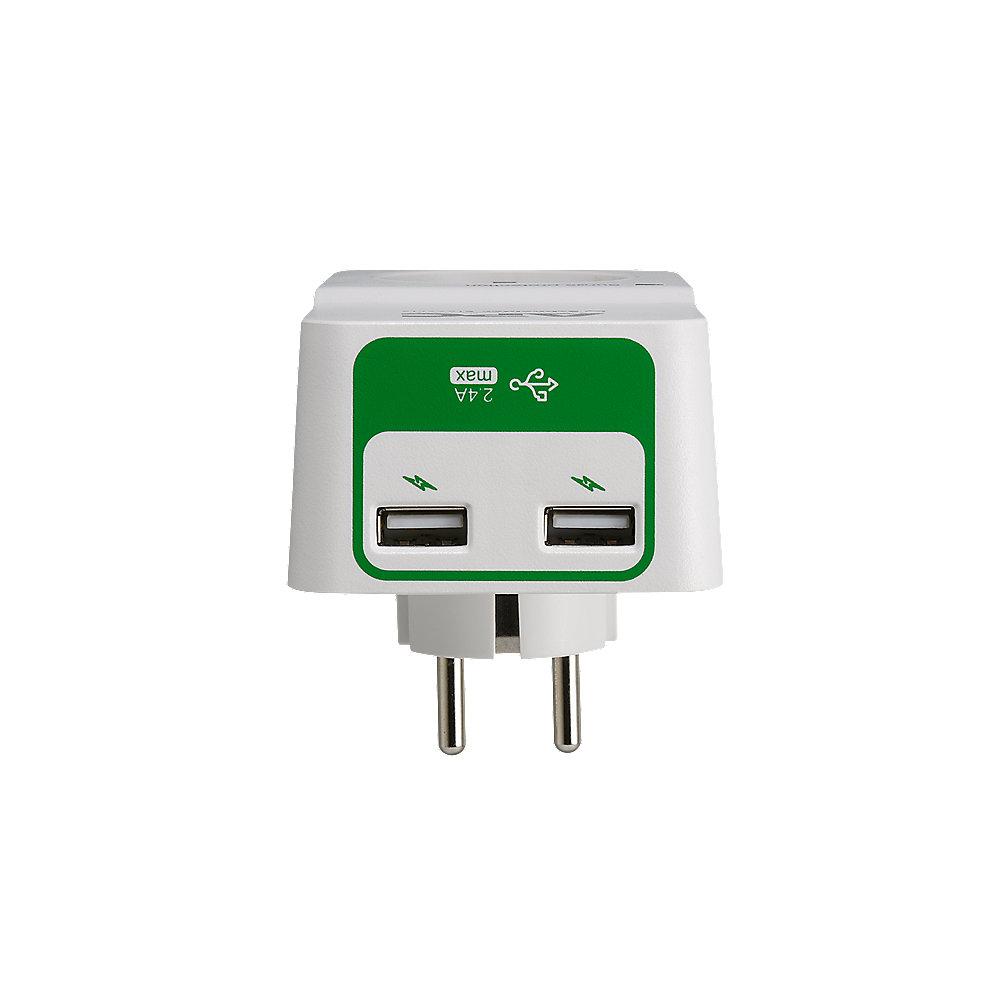 APC Essential SurgeArrest 1 Outlet 230V 2 Port USB Charger PM1WU2-GR