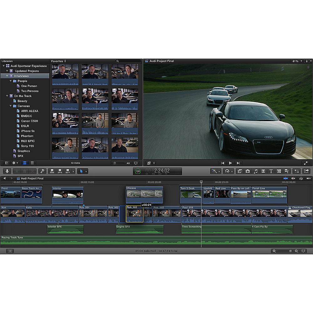 Apple Final Cut Pro X - Volumen Lizenz 20  (EDU auf Anfrage)