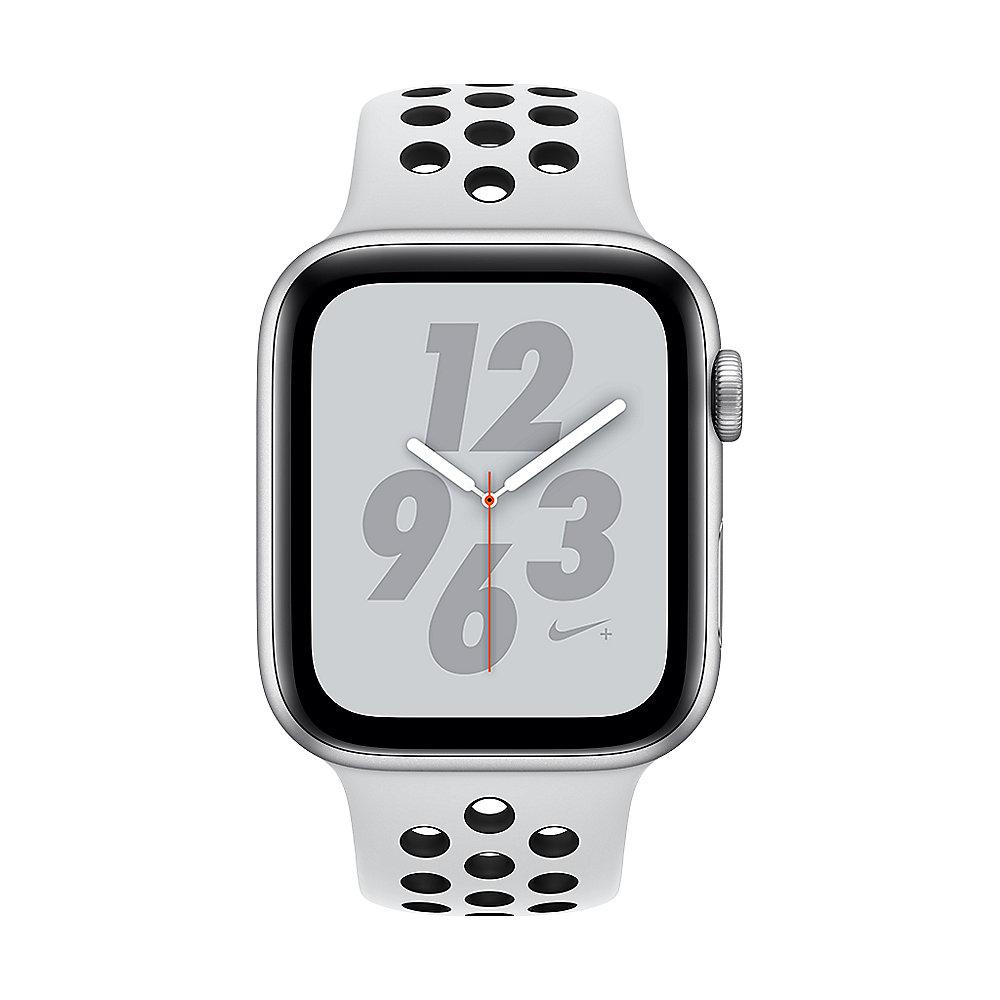 Apple Watch Nike  GPS 44mm Aluminiumgehäuse Silber Sportarmband Platinum Schwarz