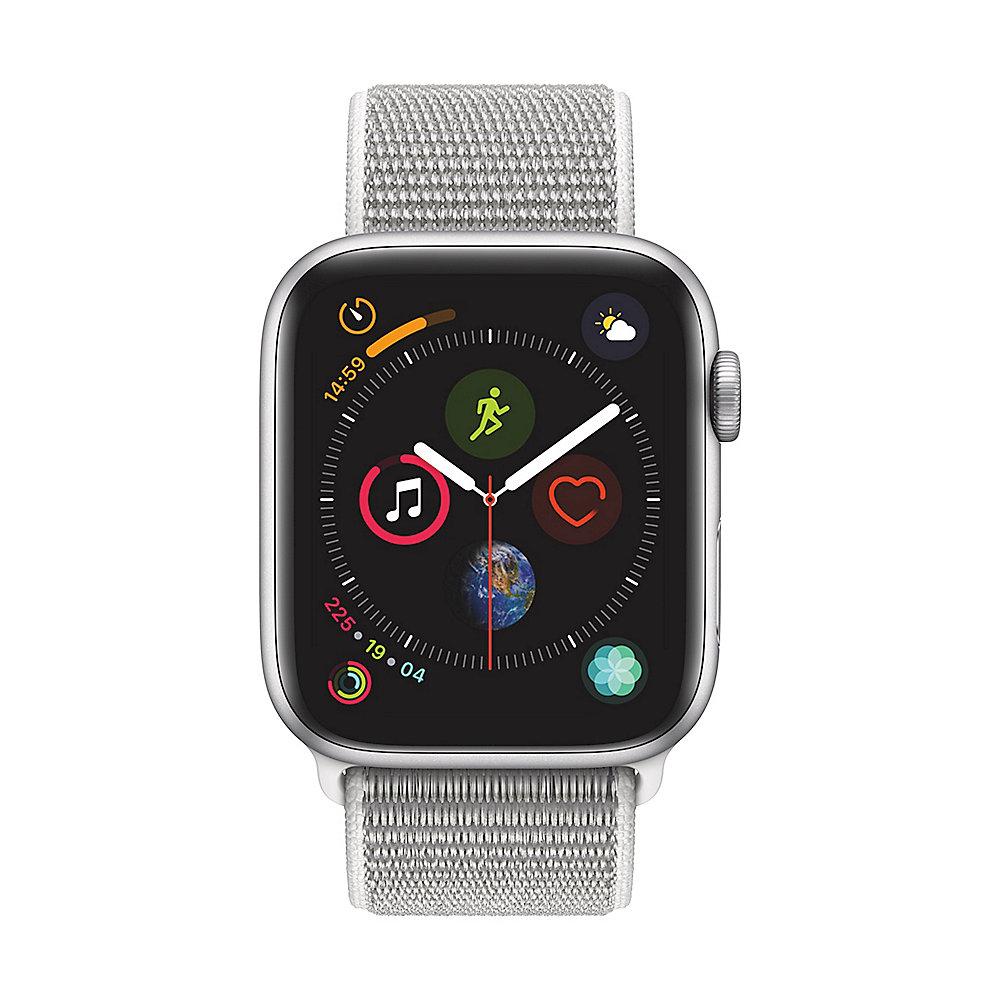 Apple Watch Series 4 GPS 44mm Aluminiumgehäuse Silber mit Sport Loop Muschel, Apple, Watch, Series, 4, GPS, 44mm, Aluminiumgehäuse, Silber, Sport, Loop, Muschel