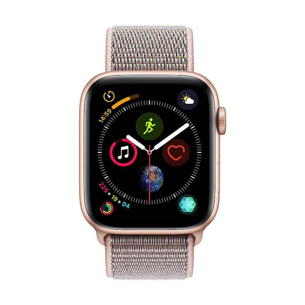 Apple Watch Series 4 LTE 44mm Aluminiumgehäuse Gold mit Sport Loop Sandrosa, Apple, Watch, Series, 4, LTE, 44mm, Aluminiumgehäuse, Gold, Sport, Loop, Sandrosa
