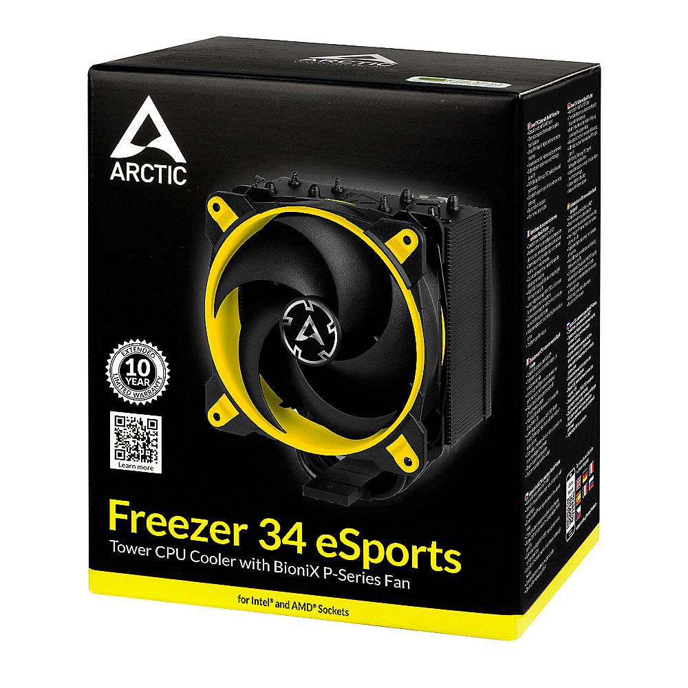 Arctic Freezer 34 eSports Gelb CPU Kühler für AMD und Intel CPUs, Arctic, Freezer, 34, eSports, Gelb, CPU, Kühler, AMD, Intel, CPUs