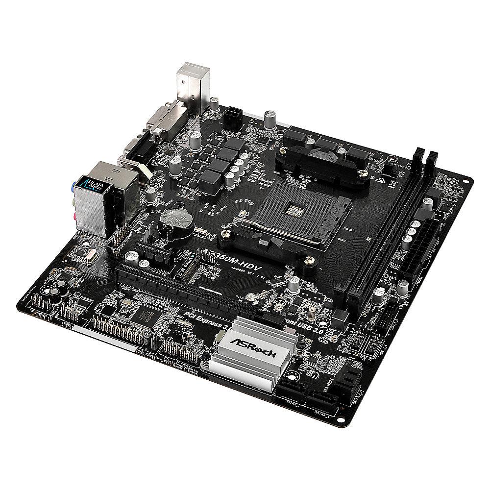 ASRock AB350M-HDV AM4 mATX Mainboard VGA/DVI/HDMI/M.2/SATAIII/USB3.0