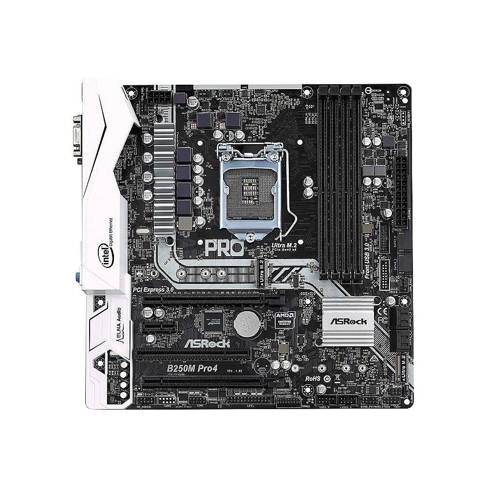 ASRock B250M Pro4 M.2/HDMI/DVI/VGA/USB3.0 mATX Mainboard Sockel 1151, ASRock, B250M, Pro4, M.2/HDMI/DVI/VGA/USB3.0, mATX, Mainboard, Sockel, 1151