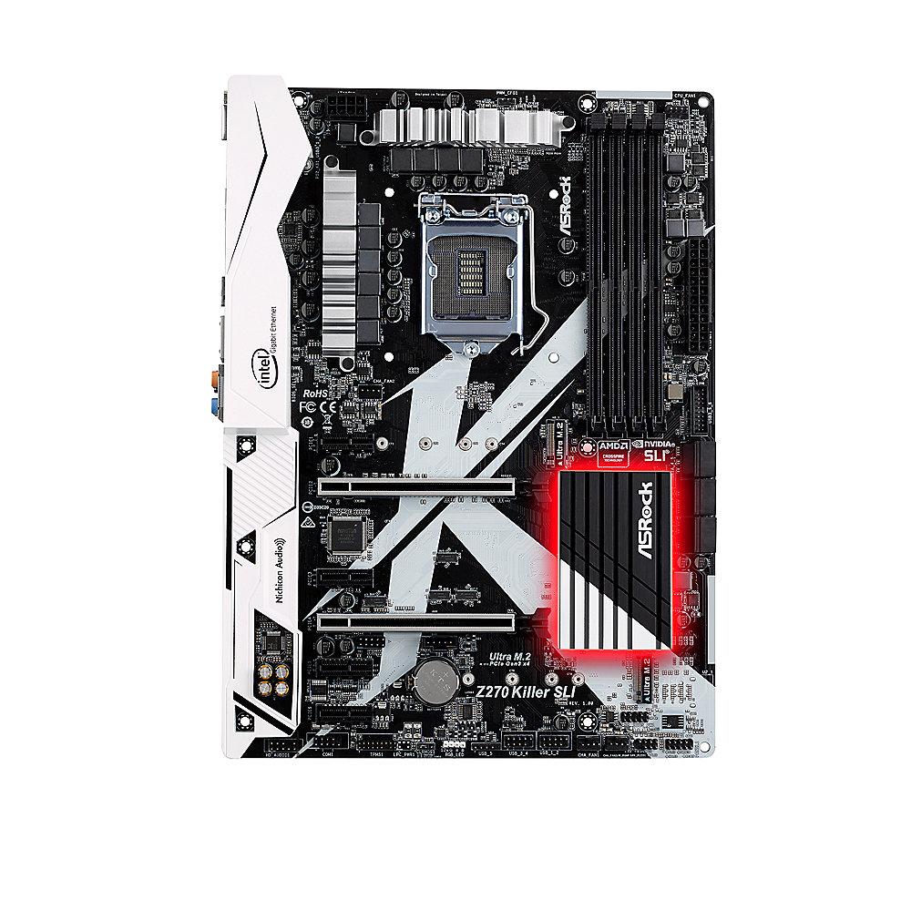 ASRock Z270 Killer SLI ATX Mainboard Sockel 1151 USB3.0 (Typ C) M.2/HDMI/DVI, ASRock, Z270, Killer, SLI, ATX, Mainboard, Sockel, 1151, USB3.0, Typ, C, M.2/HDMI/DVI