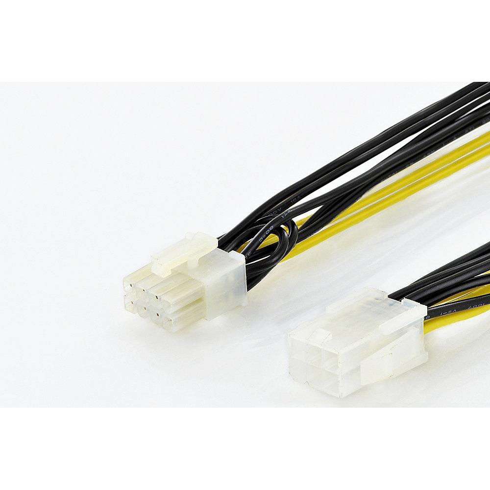 Assmann PCIe Stromkabel 0,3m 8-pin zu 6-pin St./Bu.