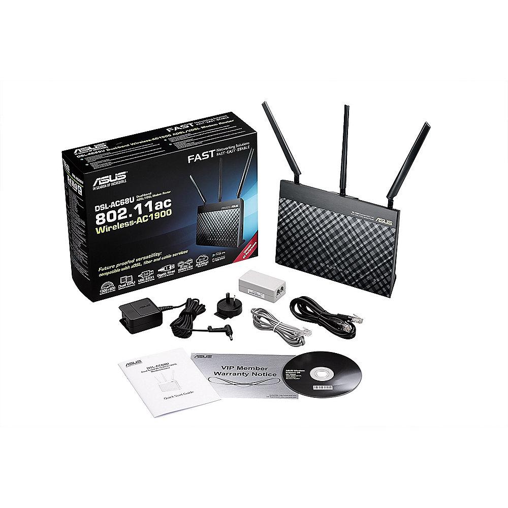 ASUS AC1900 DSL-AC68U VDSL 1900Mbit DualBand WLAN Modemrouter