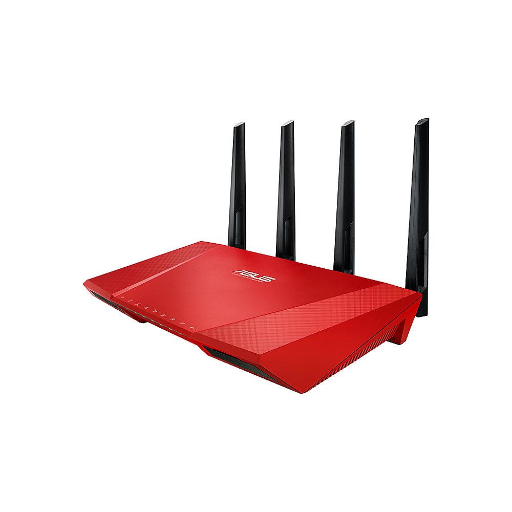 ASUS AC2400 RT-AC87U Red 2334Mbit DualBand WLAN Gigabit Router