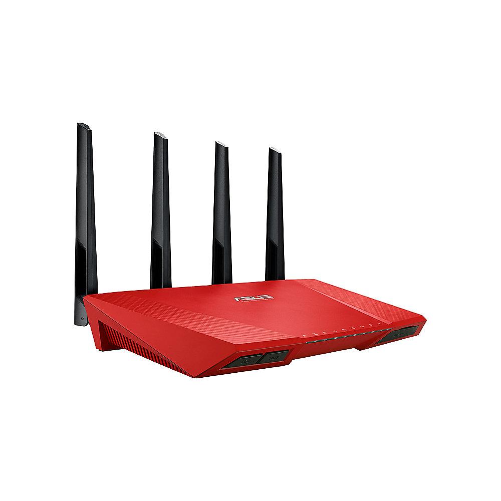 ASUS AC2400 RT-AC87U Red 2334Mbit DualBand WLAN Gigabit Router