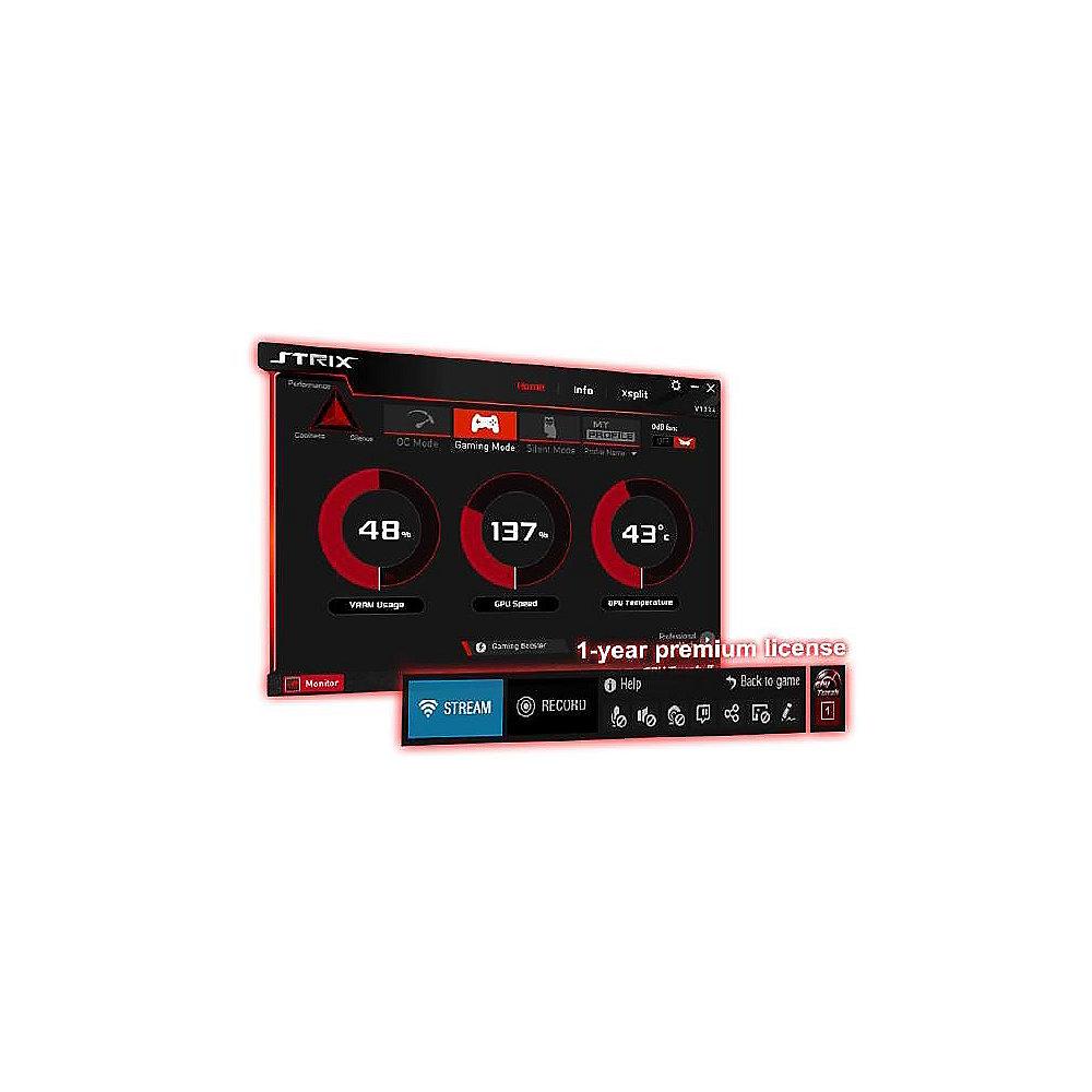 Asus AMD Radeon ROG Strix RX 570 OC Grafikkarte 4GB GDDR5 HDMI/DP/2xDVI