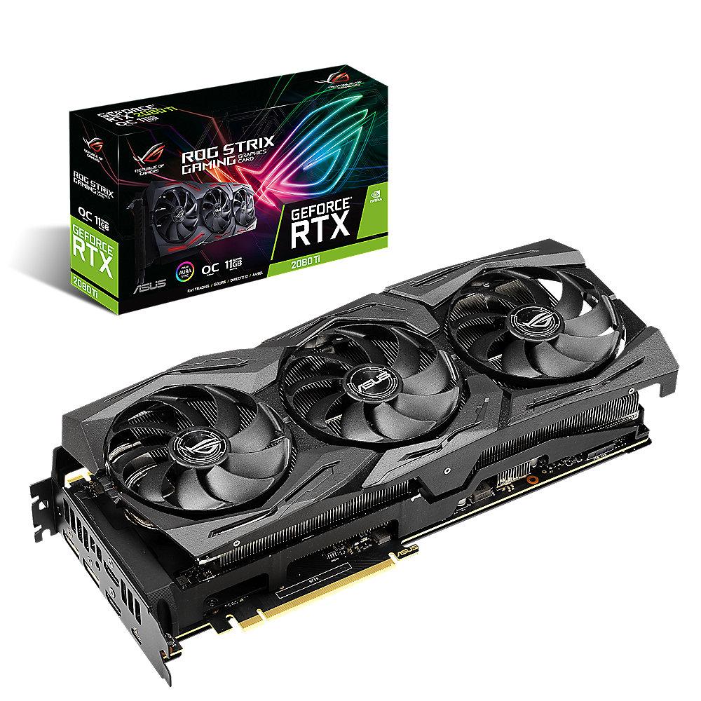 Asus GeForce RTX 2080Ti ROG Strix OC 11 GB GDDR6 Grafikkarte 2xDP/2xHDMI/USB