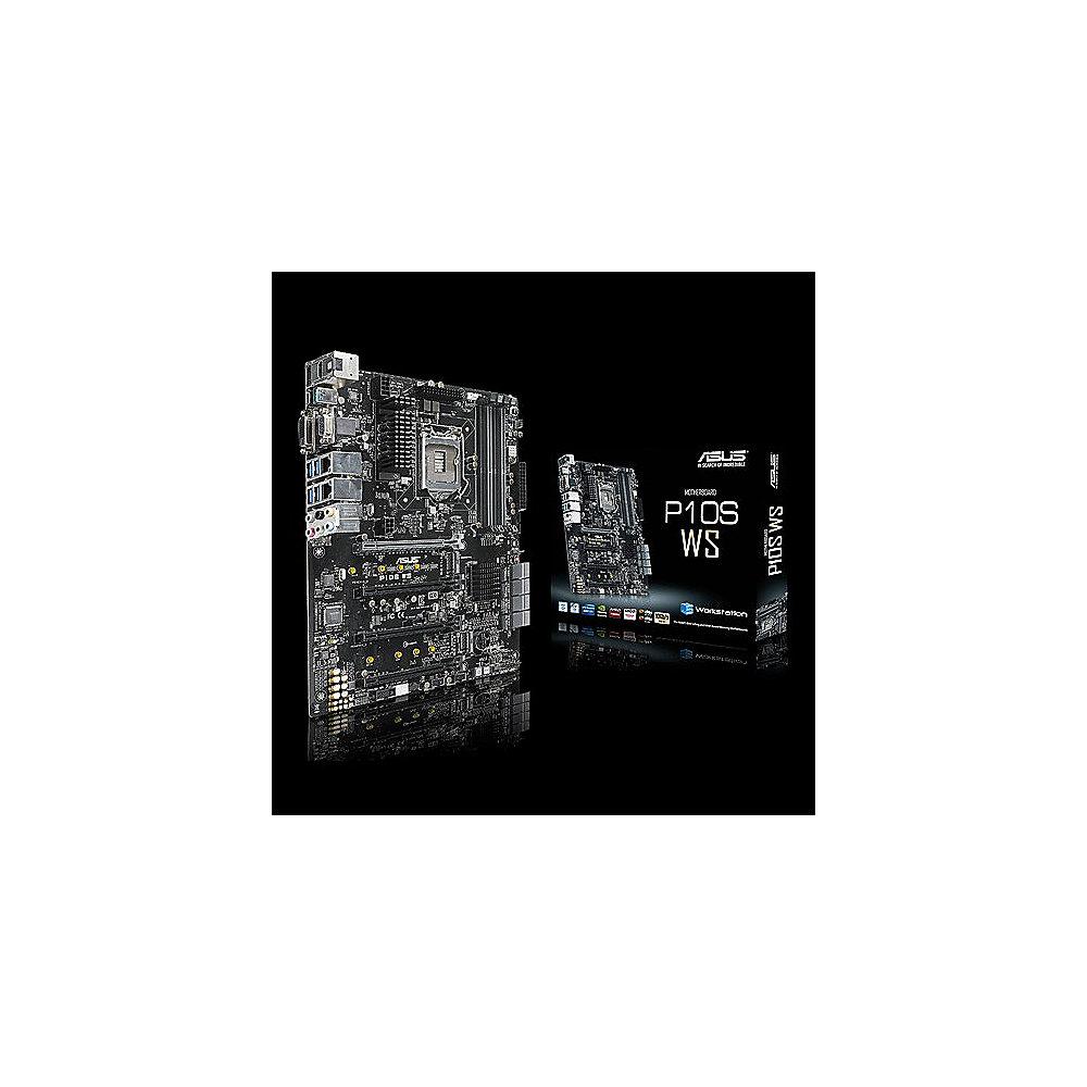 ASUS P10S WS 2x GL/USB3.0/SATA600/VGA ATX Mainboard C236 Sockel 1151, ASUS, P10S, WS, 2x, GL/USB3.0/SATA600/VGA, ATX, Mainboard, C236, Sockel, 1151