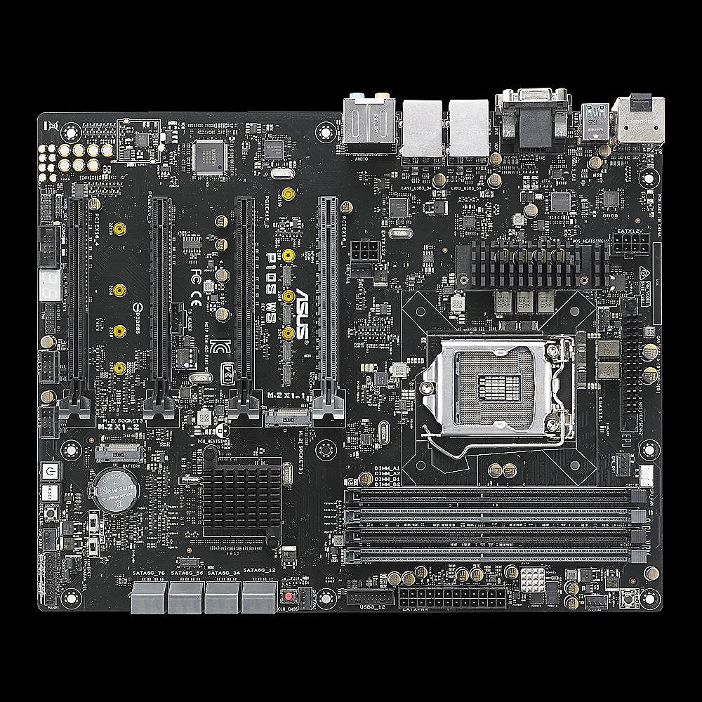 ASUS P10S WS 2x GL/USB3.0/SATA600/VGA ATX Mainboard C236 Sockel 1151, ASUS, P10S, WS, 2x, GL/USB3.0/SATA600/VGA, ATX, Mainboard, C236, Sockel, 1151