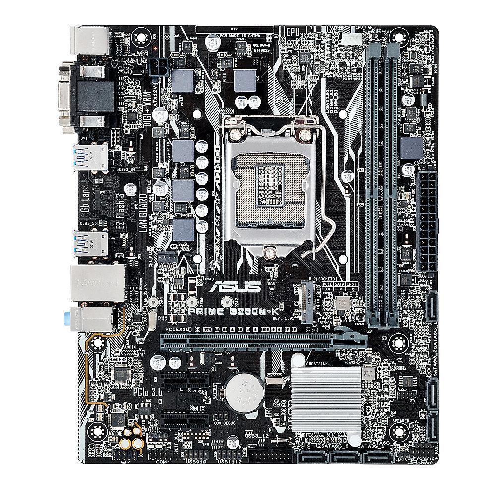 ASUS PRIME B250M-K mATX Mainboard 1151 DVI/VGA/M.2/USB3.0, ASUS, PRIME, B250M-K, mATX, Mainboard, 1151, DVI/VGA/M.2/USB3.0