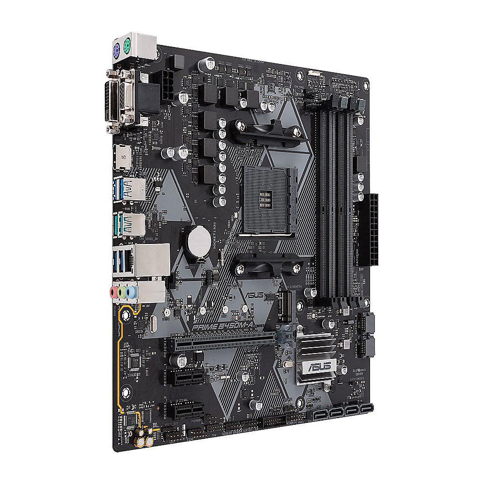 ASUS Prime B450M-A mATX Mainboard Sockel AM4 M.2/USB3.1/HDMI/DVI/VGA