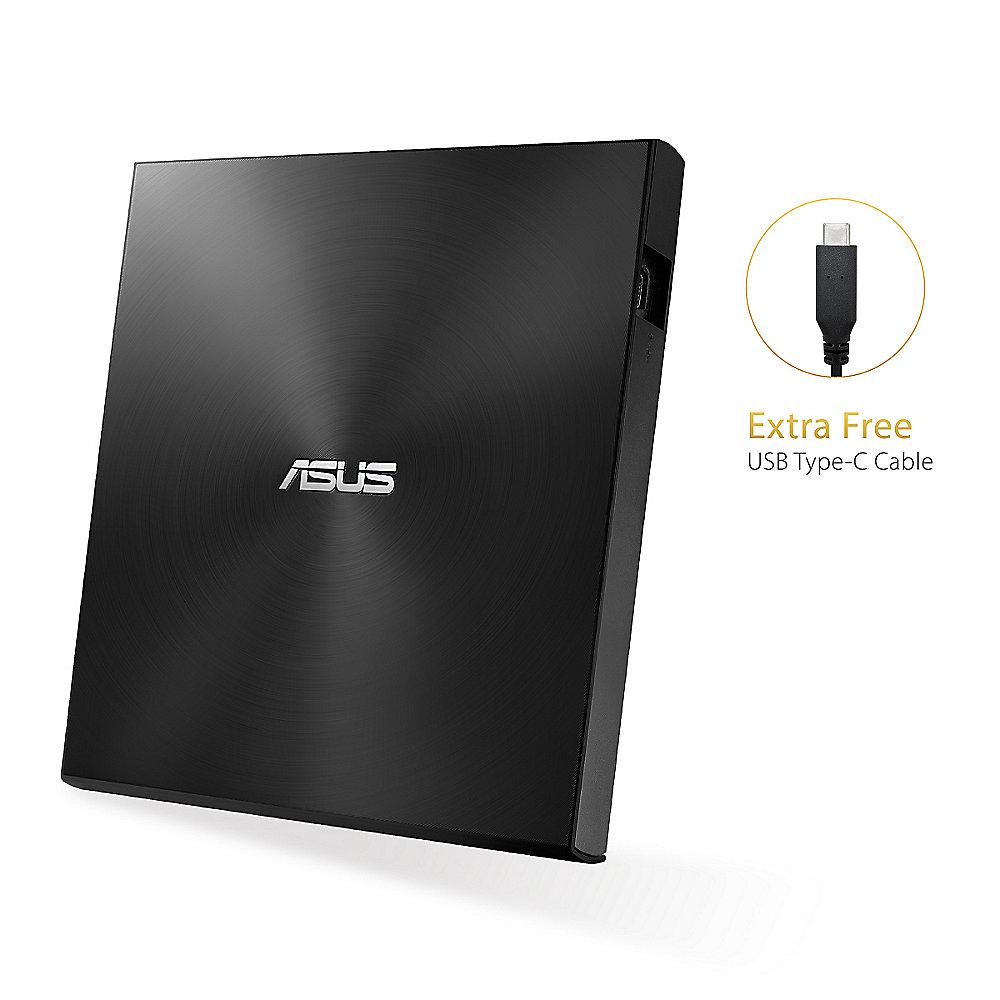 Asus ZenDrive U9M DVD Ultra Slim Brenner MDisk USB2.0/Type C schwarz für Mac/ PC, Asus, ZenDrive, U9M, DVD, Ultra, Slim, Brenner, MDisk, USB2.0/Type, C, schwarz, Mac/, PC