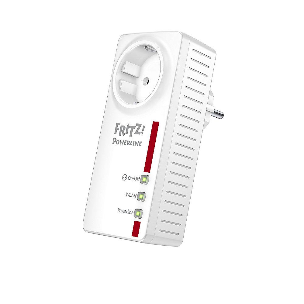 AVM FRITZ!Powerline 546E 500MBit WLAN-n 2x LAN mit schaltbarer Steckdose, AVM, FRITZ!Powerline, 546E, 500MBit, WLAN-n, 2x, LAN, schaltbarer, Steckdose