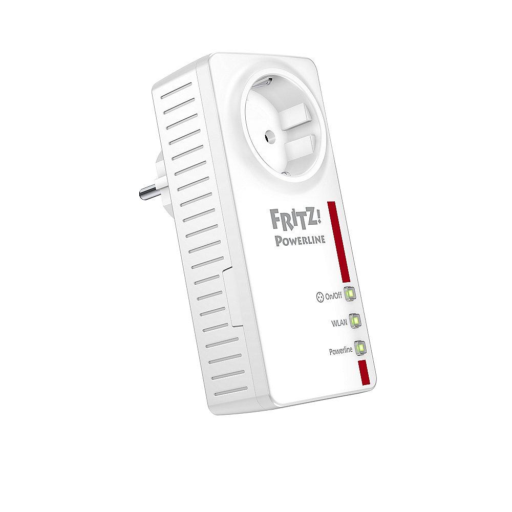 AVM FRITZ!Powerline 546E 500MBit WLAN-n 2x LAN mit schaltbarer Steckdose, AVM, FRITZ!Powerline, 546E, 500MBit, WLAN-n, 2x, LAN, schaltbarer, Steckdose