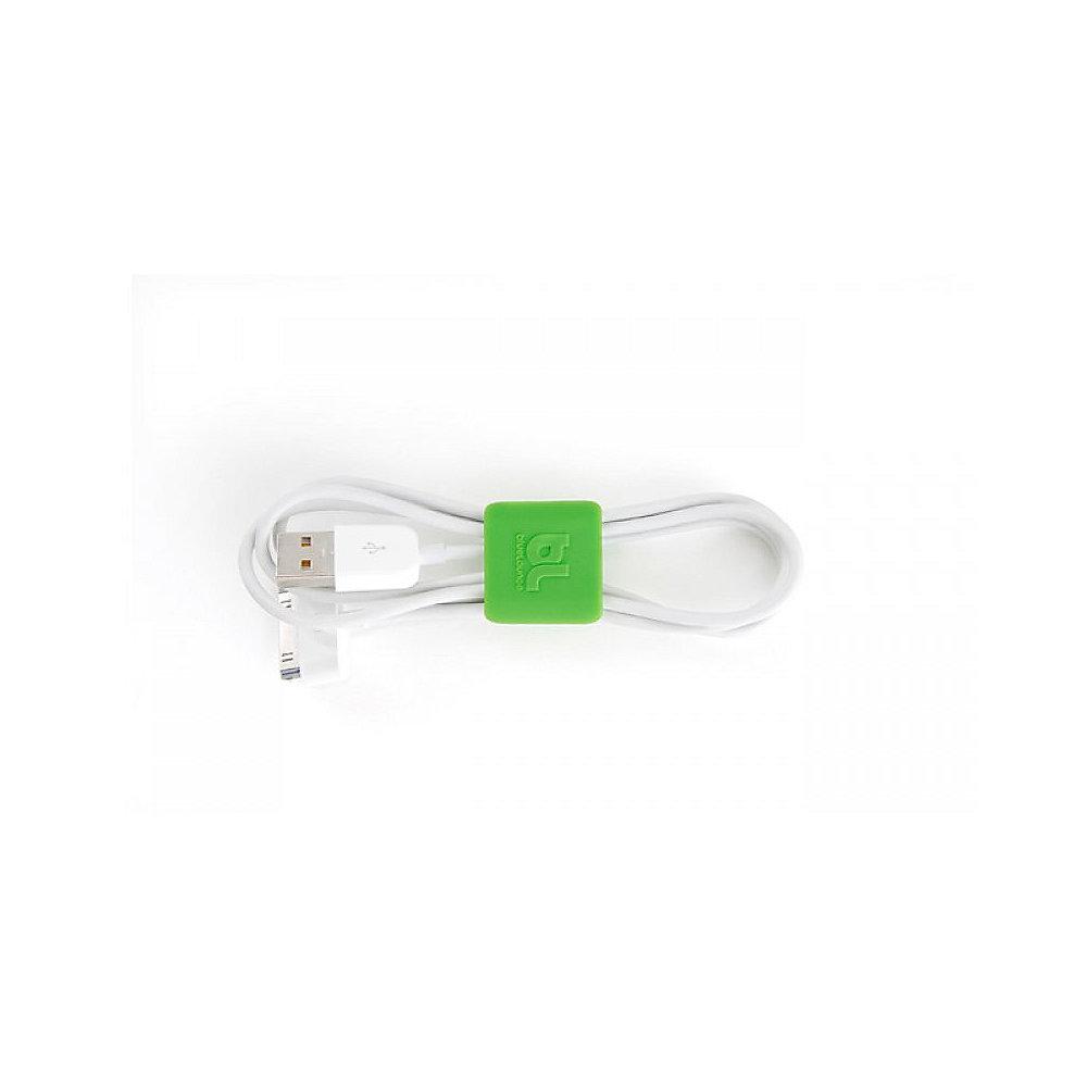 Bluelounge CableClip Kabelbinder klein grau / grün