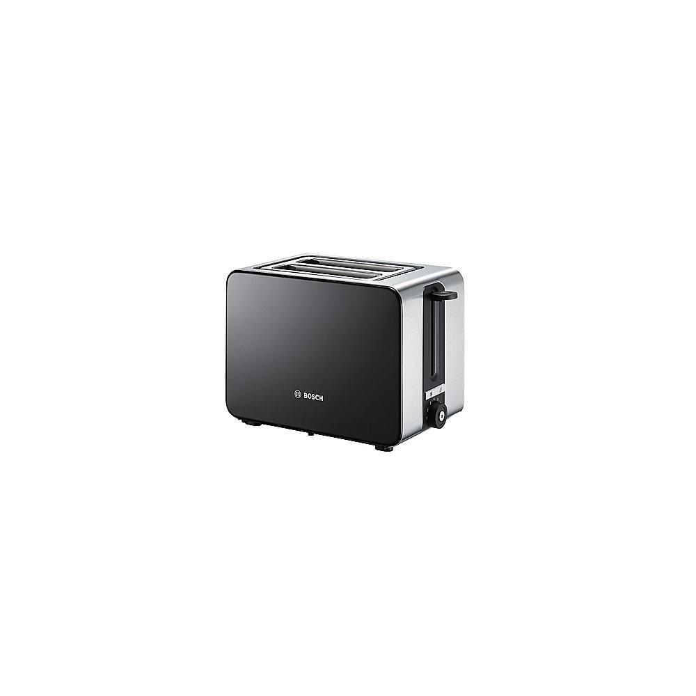 Bosch TAT7203 Kompakt-Toaster Edelstahl schwarz, Bosch, TAT7203, Kompakt-Toaster, Edelstahl, schwarz