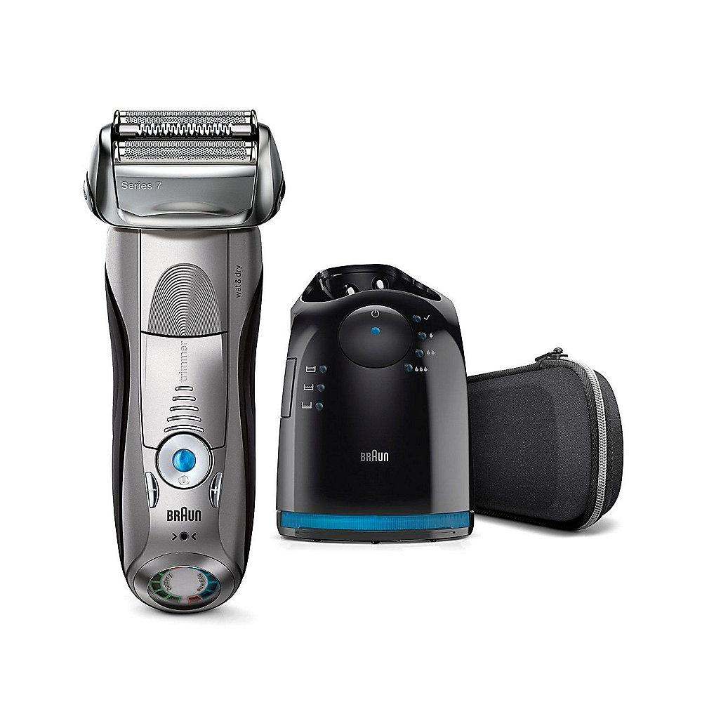 Braun Series 7 Pulsonic - 7790cc Rasierer System wet & dry silber