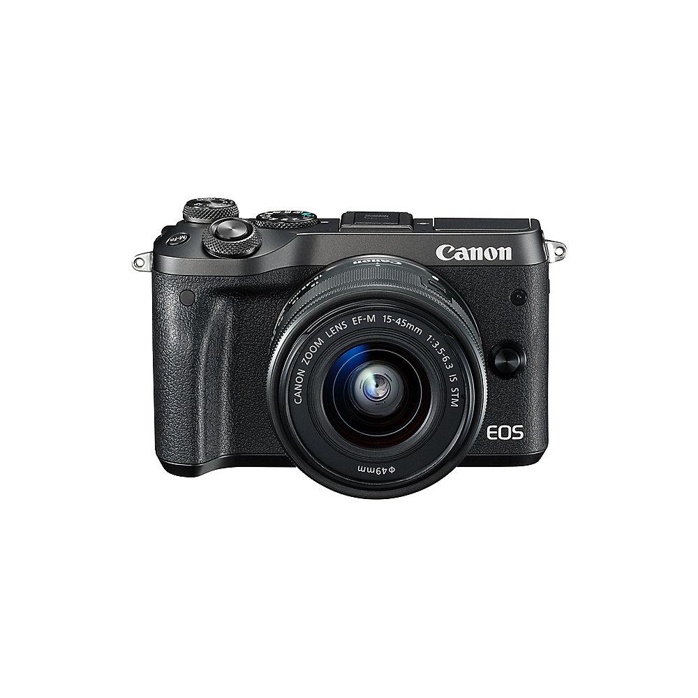 Canon EOS M6 Kit 15-45mm 1:3,5-6,3 IS STM Systemkamera schwarz