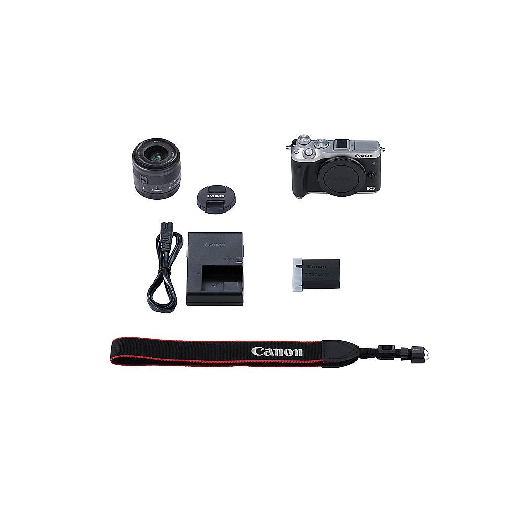 Canon EOS M6 Kit 15-45mm 1:3,5-6,3 IS STM Systemkamera silber