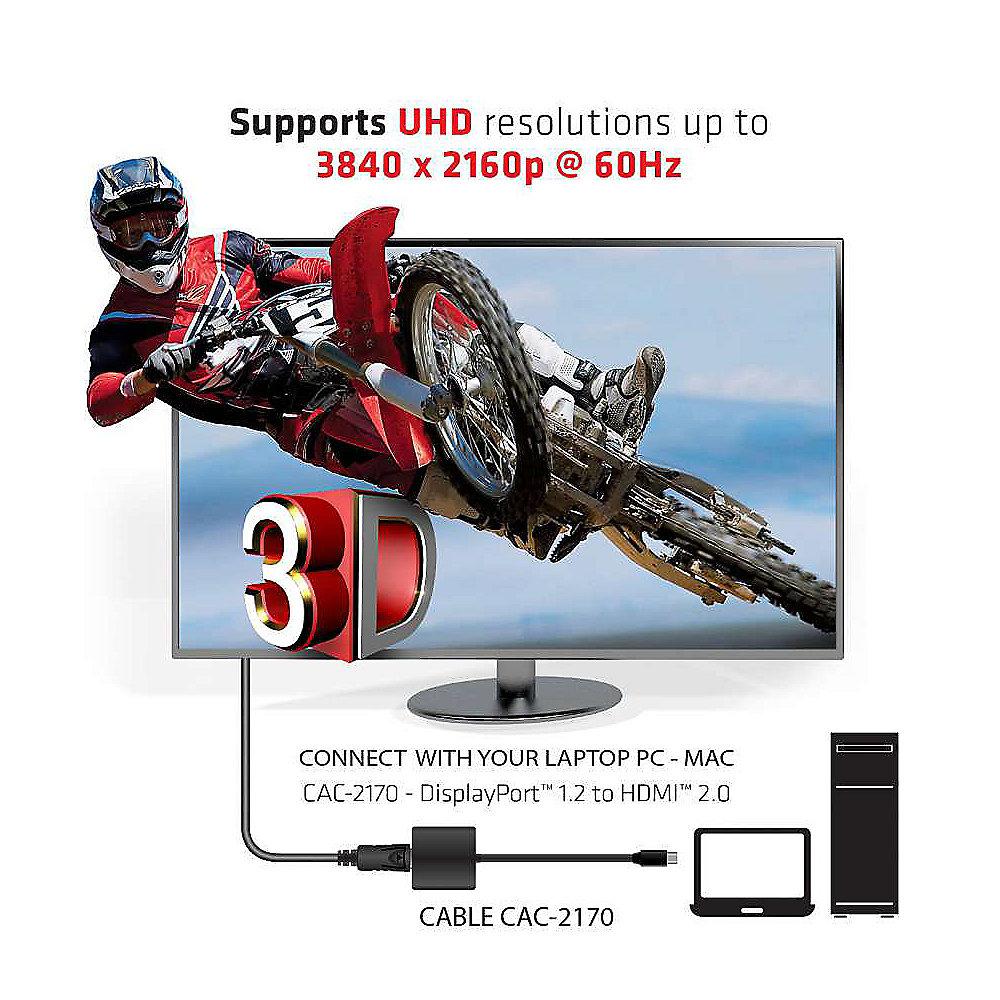 Club 3D DisplayPort 1.2 Adapter mDP zu HDMI 2.0 aktiv UHD 4K60Hz CAC-2170