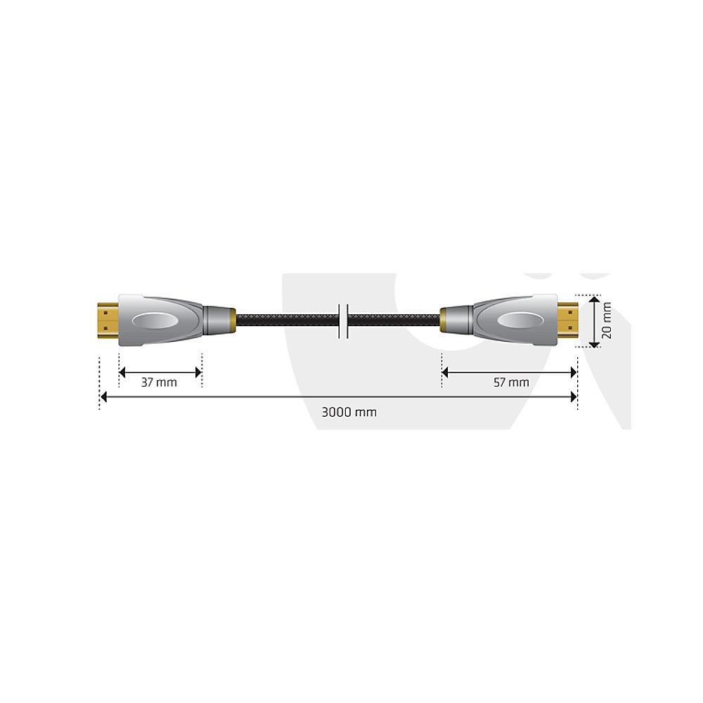 Club 3D HDMI 2.0 Kabel 3m Premium High Speed Ethernet UHD 4K60Hz CAC-1310