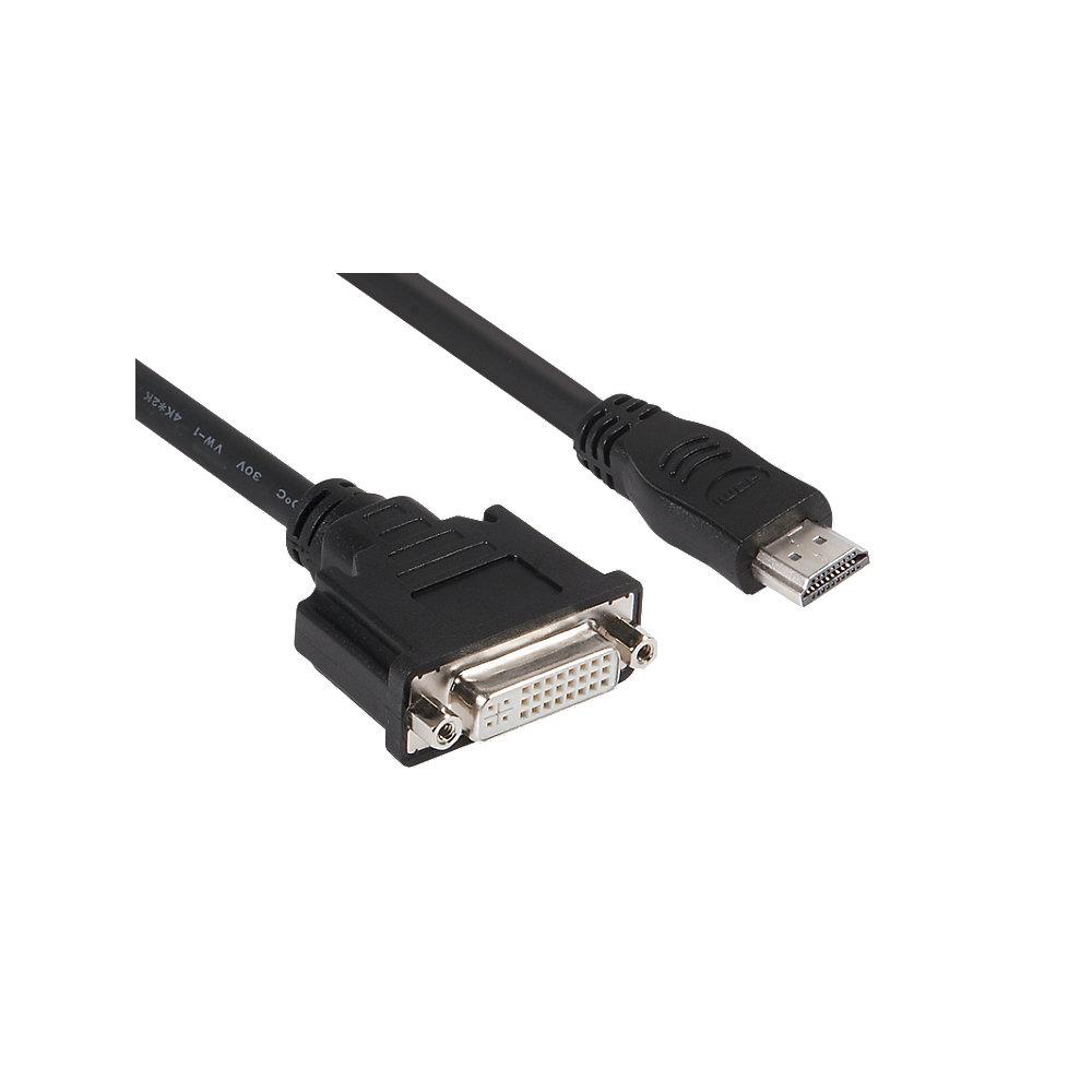 Club 3D HDMI Adapterkabel HDMI zu DVI-D passiv St./Bu. schwarz CAC-HMD>DFD, Club, 3D, HDMI, Adapterkabel, HDMI, DVI-D, passiv, St./Bu., schwarz, CAC-HMD>DFD