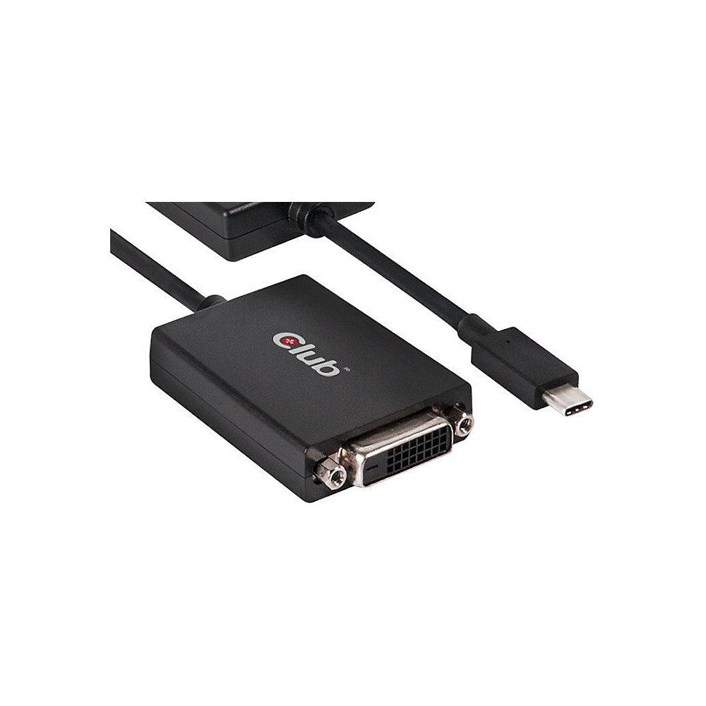 Club 3D USB 3.1 Adapter Typ-C zu DVI-D aktiv St./Bu. schwarz CAC-1508