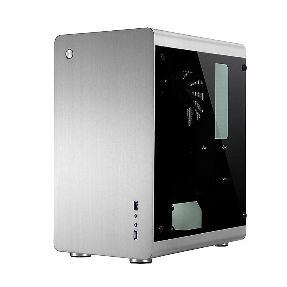 Cooltek Jonsbo RM3 RGB Mini Tower mATX Gehäuse mit Seitenfenster, USB3.0, Silber