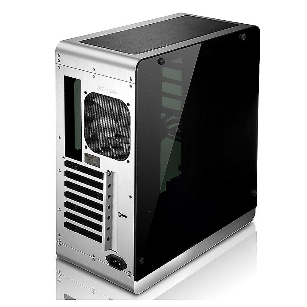 Cooltek Jonsbo UMX4 Silver Window RGB Midi Tower mATX Gaming Gehäuse