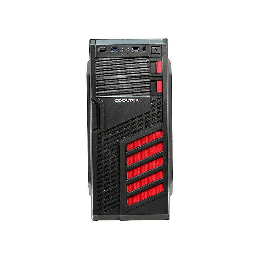 Cooltek KX Red Midi Tower ATX Gehäuse schwarz/rot USB3.0, Cooltek, KX, Red, Midi, Tower, ATX, Gehäuse, schwarz/rot, USB3.0