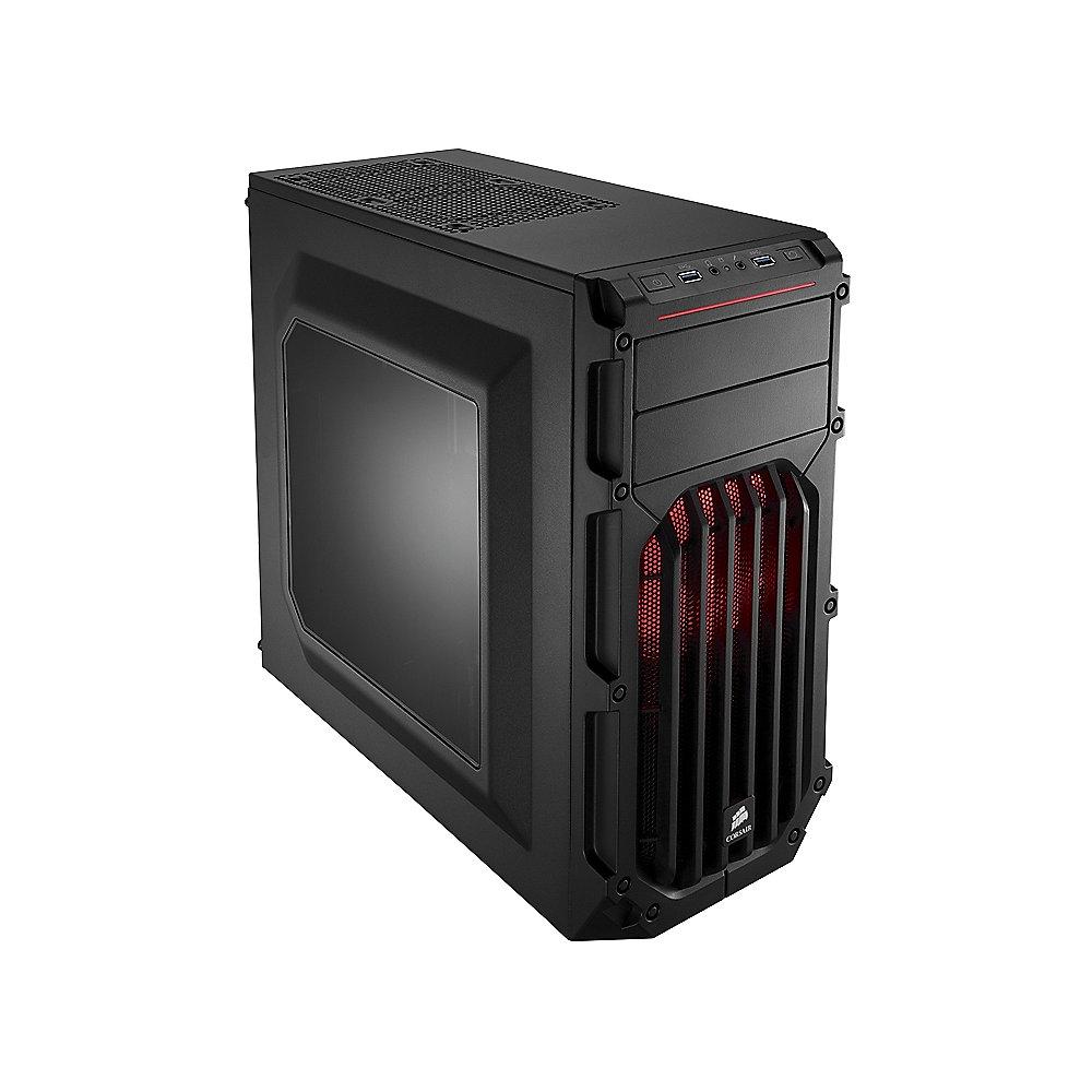 Corsair Carbide SPEC-03 Mid Tower Gaming Gehäuse mit roter LED schwarz (ohne NT)