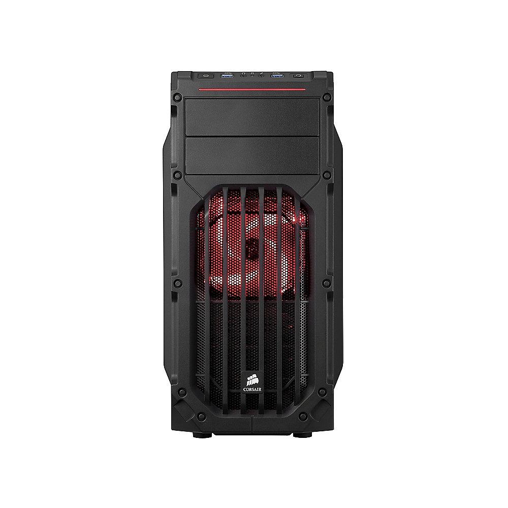 Corsair Carbide SPEC-03 Mid Tower Gaming Gehäuse mit roter LED schwarz (ohne NT)