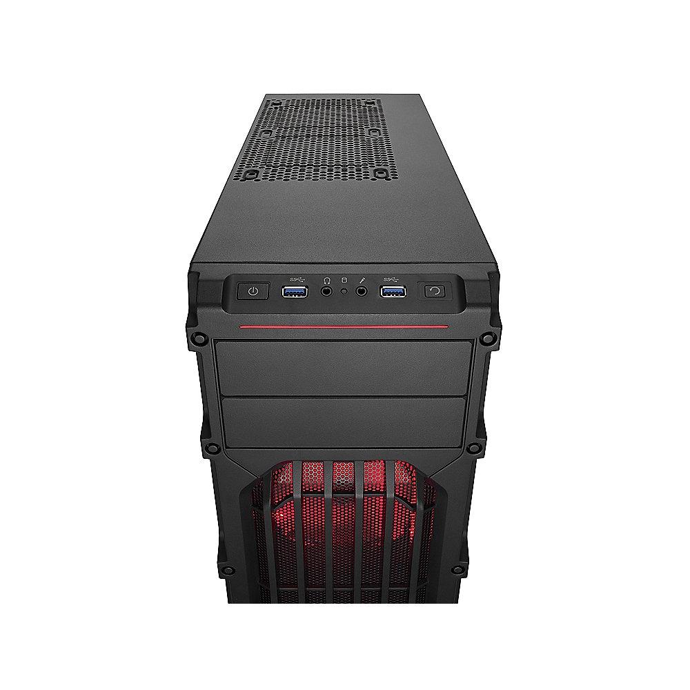 Corsair Carbide SPEC-03 Mid Tower Gaming Gehäuse mit roter LED schwarz (ohne NT)