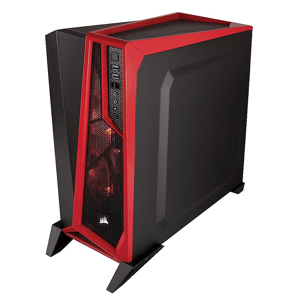 Corsair Carbide SPEC-ALPHA Schwarz/Rot Midi Tower Gaming Gehäuse Seitenfenster