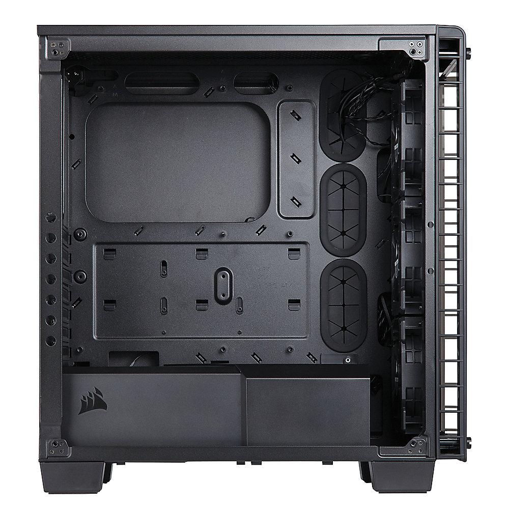 Corsair Crystal 460X RGB Schwarz Midi Tower ATX Gehäuse mit gehärtetem Glas