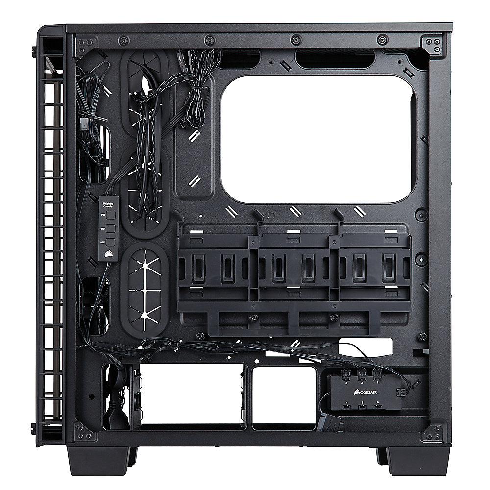 Corsair Crystal 460X RGB Schwarz Midi Tower ATX Gehäuse mit gehärtetem Glas, Corsair, Crystal, 460X, RGB, Schwarz, Midi, Tower, ATX, Gehäuse, gehärtetem, Glas