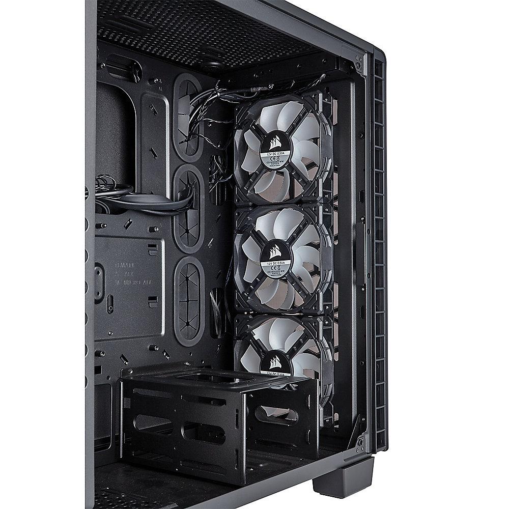 Corsair Crystal 460X RGB Schwarz Midi Tower ATX Gehäuse mit gehärtetem Glas