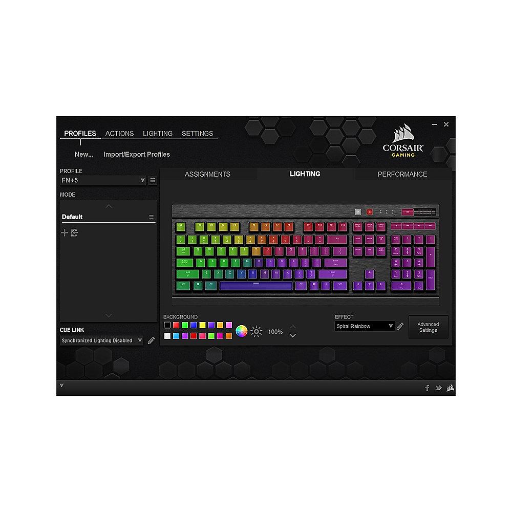 Corsair Gaming K65 LUX RGB LED Rapidfire mechanische Tastatur Cherry MX RGB Red, Corsair, Gaming, K65, LUX, RGB, LED, Rapidfire, mechanische, Tastatur, Cherry, MX, RGB, Red