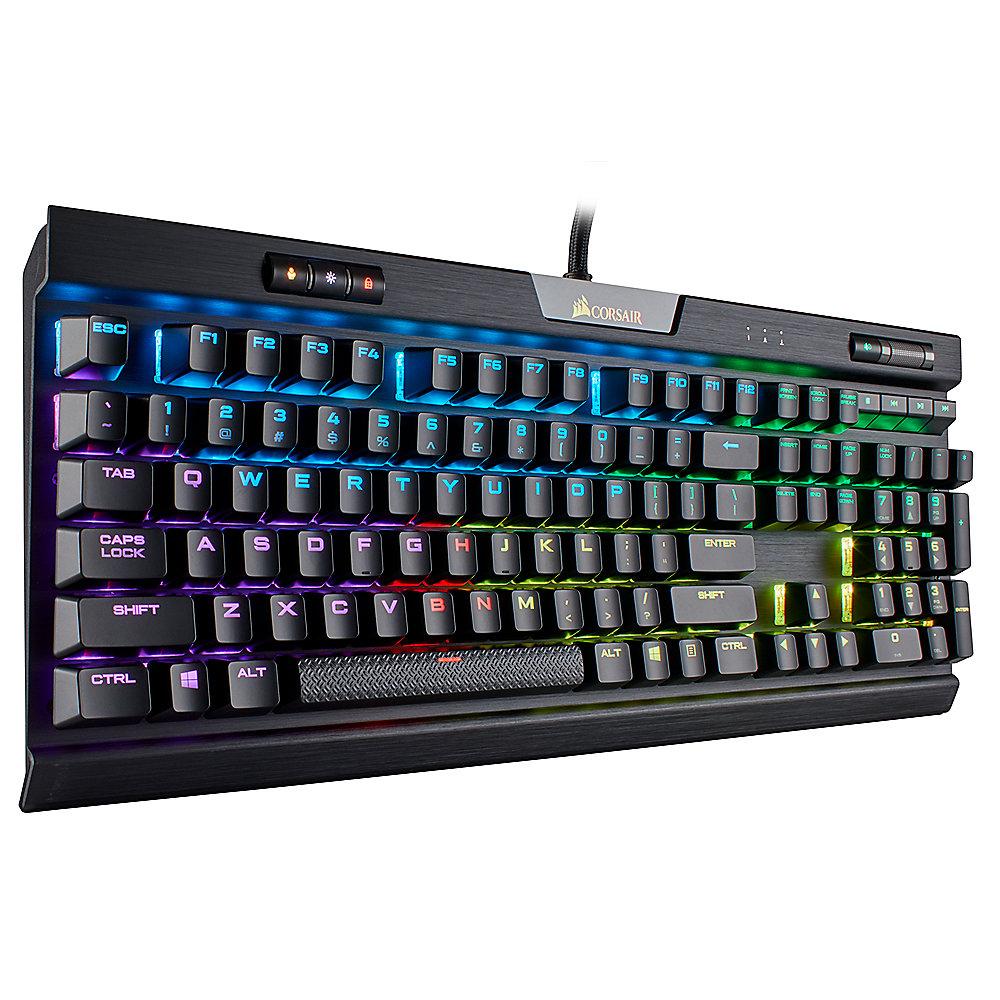 Corsair K70 RGB MK.2 Rapidfire Gaming Tastatur Cherry MX Speed schwarz, Corsair, K70, RGB, MK.2, Rapidfire, Gaming, Tastatur, Cherry, MX, Speed, schwarz