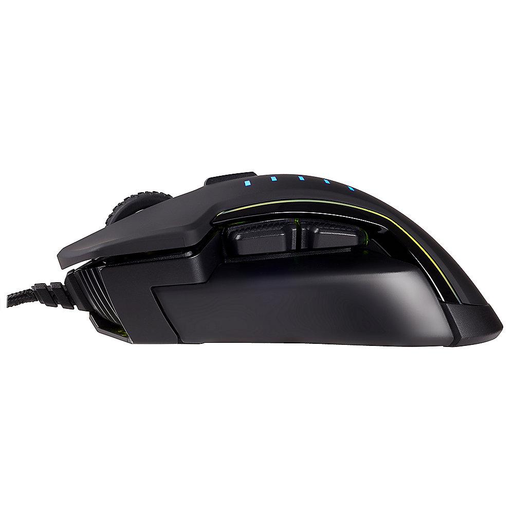 Corsair Optische Gaming Maus GLAIVE RGB 16.000dpi MOBA schwarz