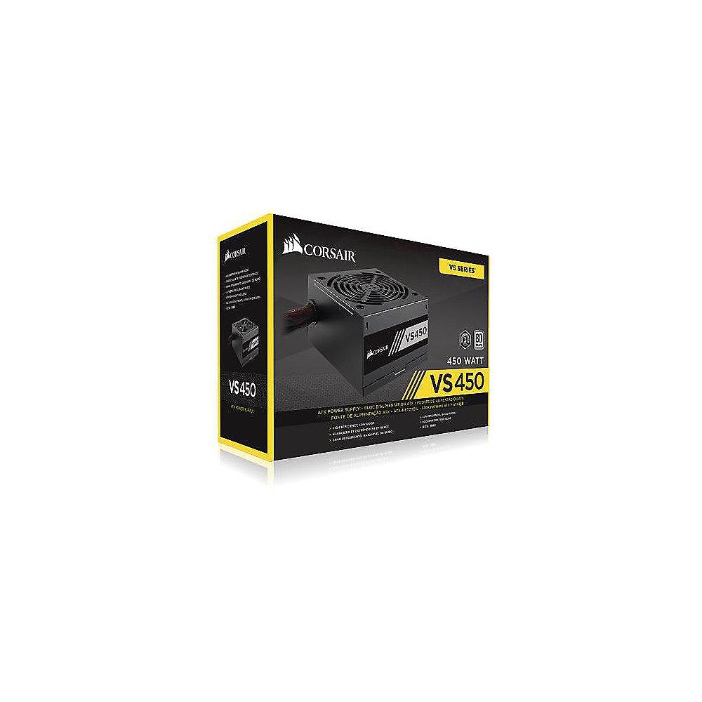 Corsair VS Series VS450 ATX 2.31 80  aktiv PFC Netzteil, Corsair, VS, Series, VS450, ATX, 2.31, 80, aktiv, PFC, Netzteil