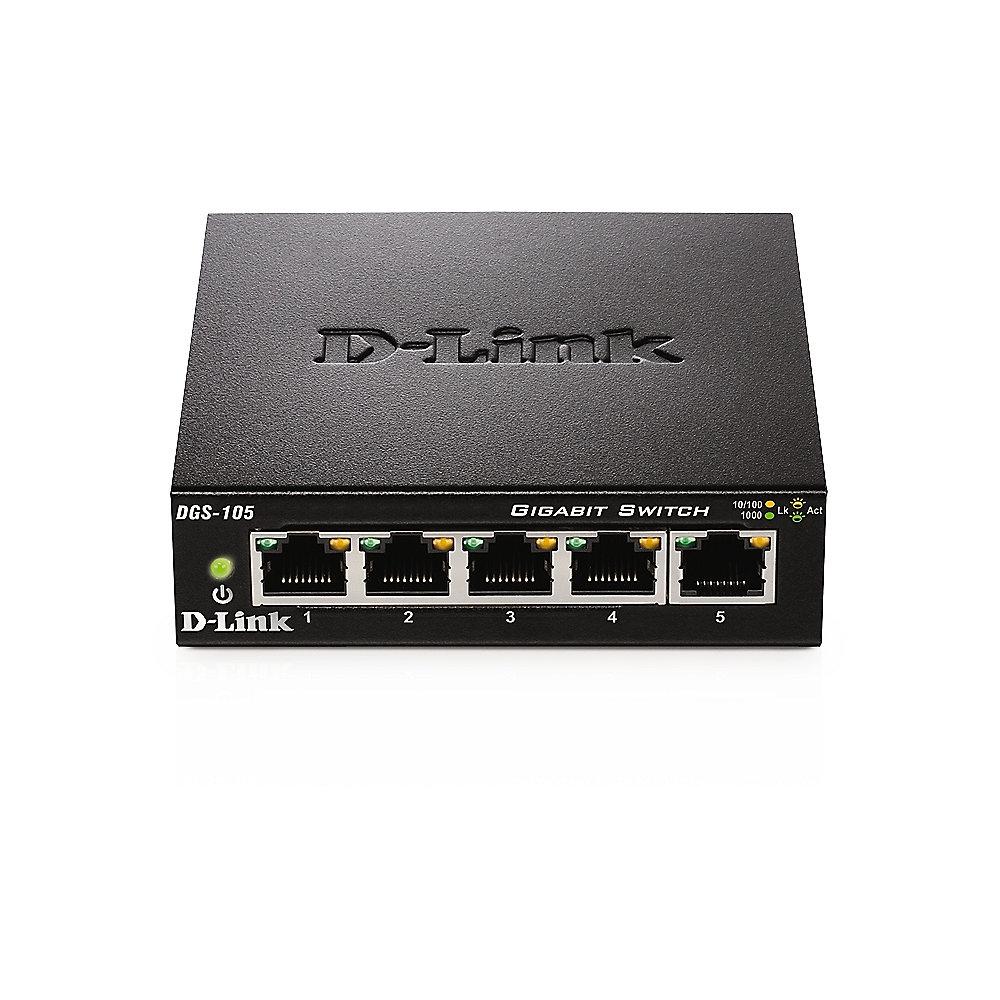 D-Link DGS-105 5-Port Desktop Gigabit Switch