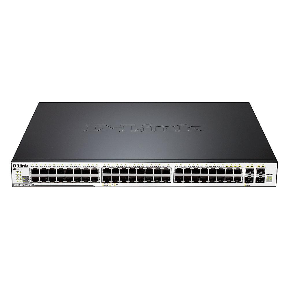 D-Link DGS-3120-48PC 48x Managed Layer2 Gigabit PoE Switch inkl. 4 Combo Ports