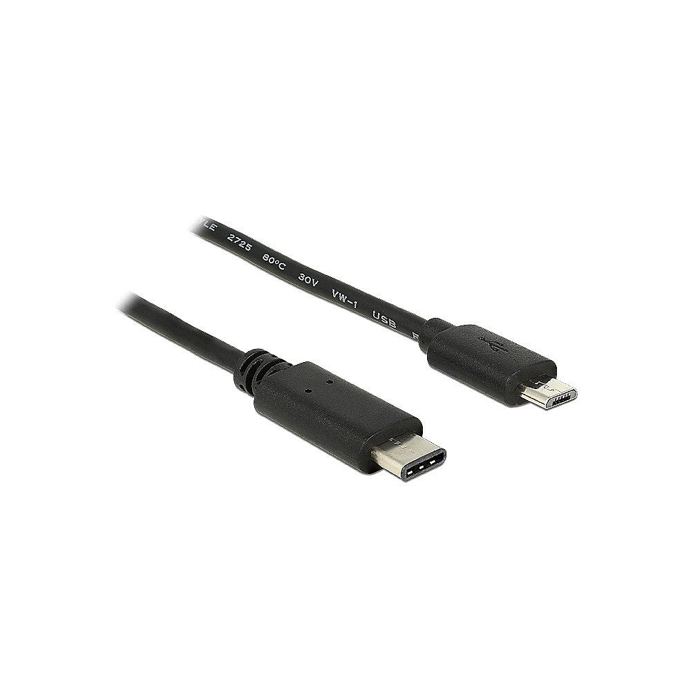 DeLOCK USB 2.0 Adapterkabel 1m C zu micro-B St./St. 83602 schwarz